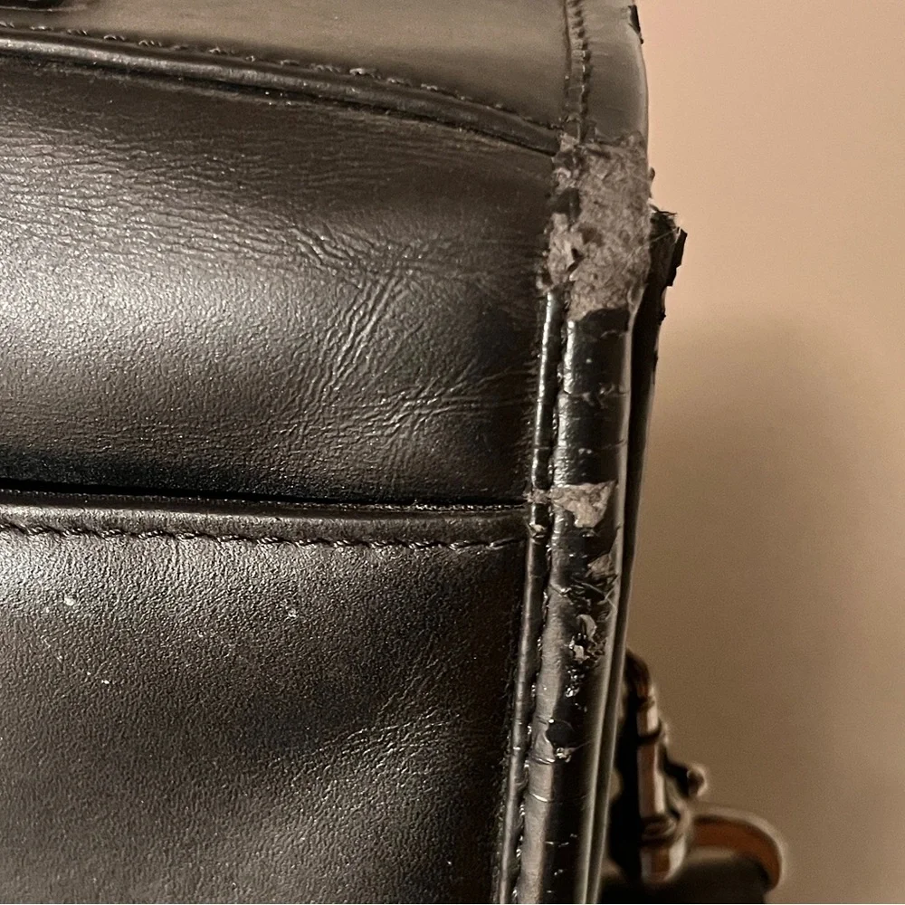 Wilson Black Leather Men's Briefcase/Laptop case